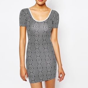 American Apparel Optical Pattern Bodycon Dress